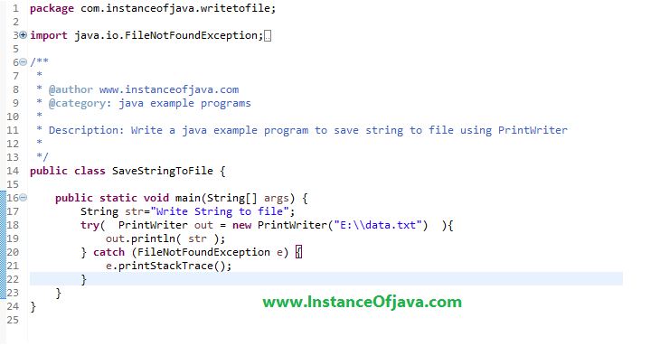 Java write to file