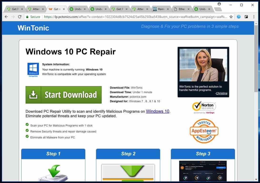 Remove popups in windows 10